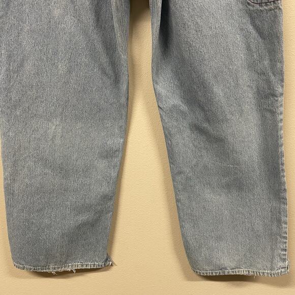 Vintage 90s Tommy Jeans Men's Light Blue Denim Carpenter Jeans Size 36x32 - Picture 7 of 8